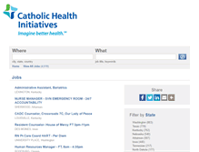 Tablet Screenshot of catholichealth.jobs